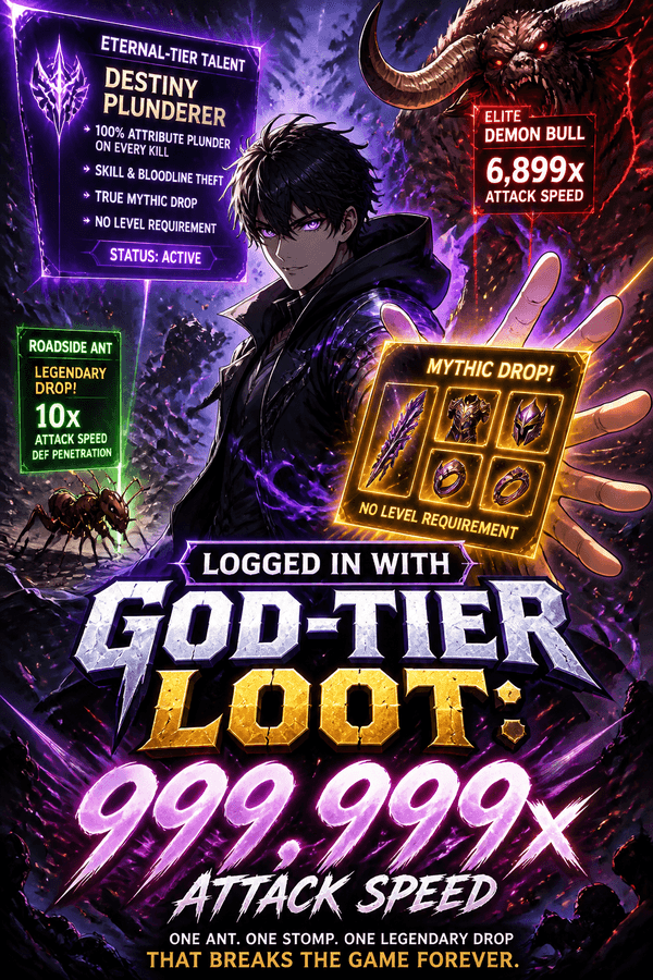 Logged In With God-Tier Loot: 999,999x Attack Speed