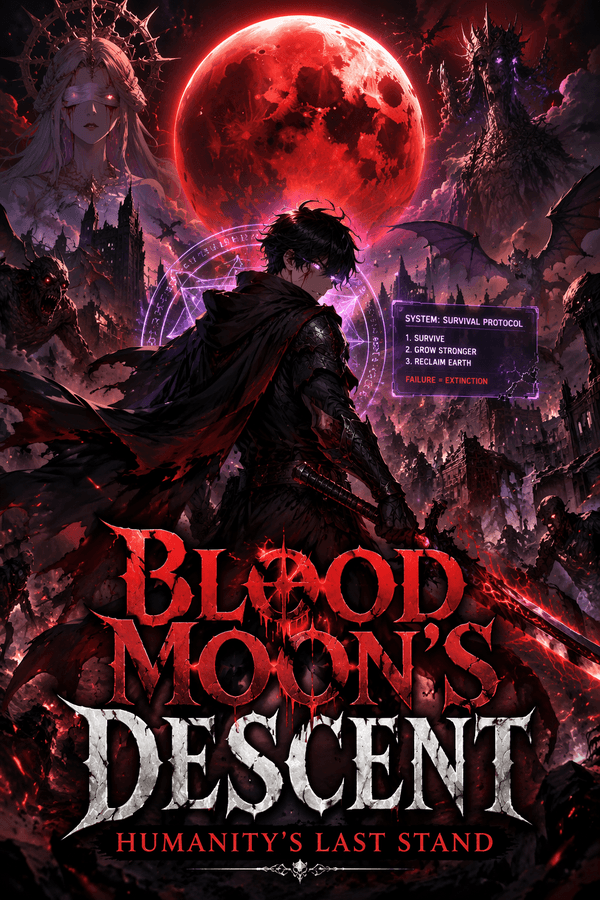 Blood Moon's Descent: Humanity's Last Stand
