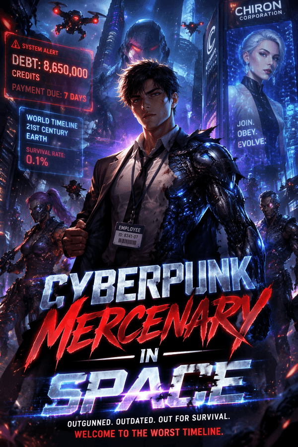 Cyberpunk Mercenary in Space