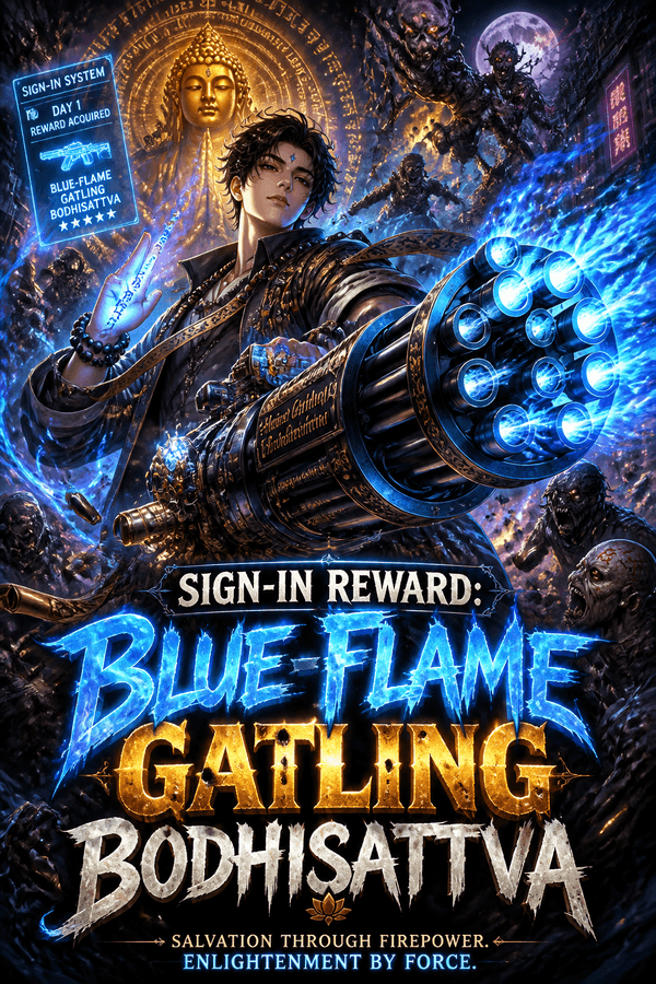 Sign-In Reward: Blue-Flame Gatling Bodhisattva