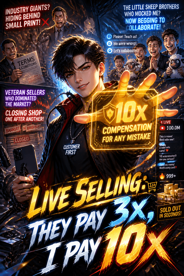Live Selling: They Pay 3x, I Pay 10x