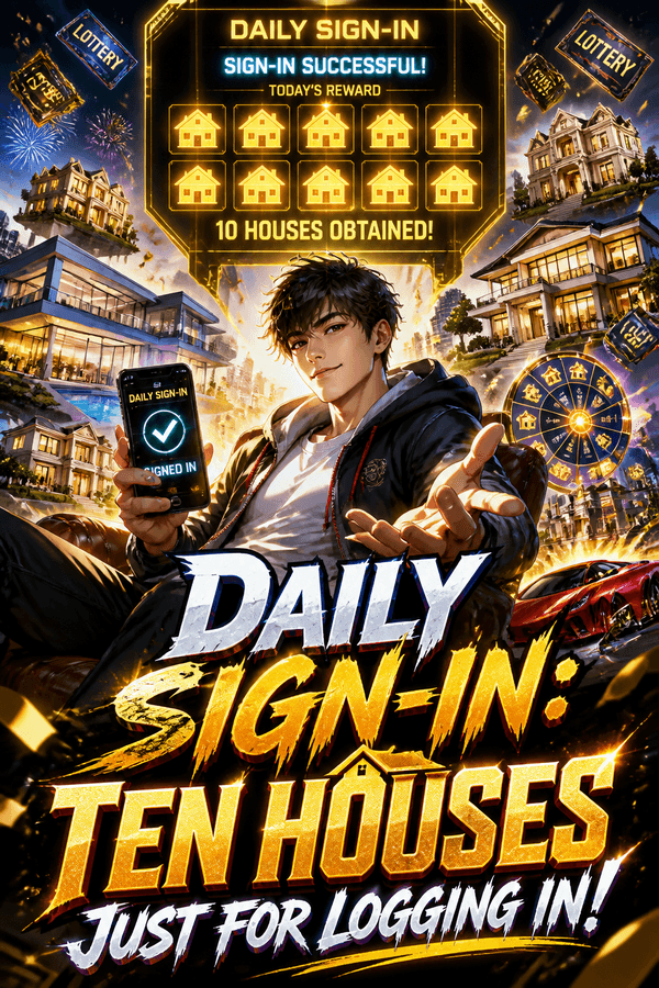 Daily Sign-In: Ten Houses Just for Logging In!