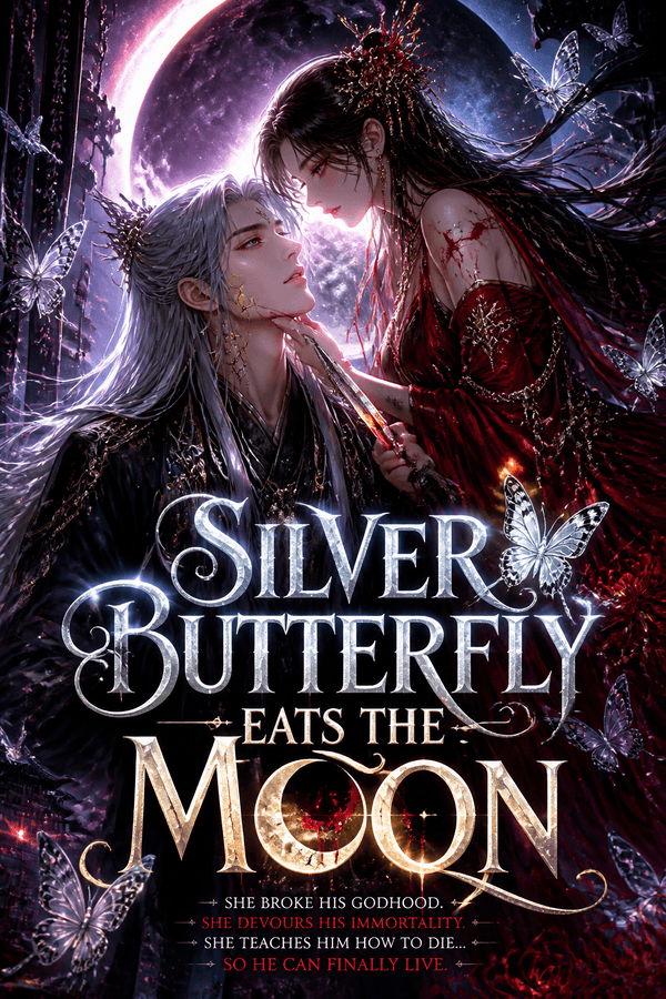 Silver Butterfly Eats the Moon