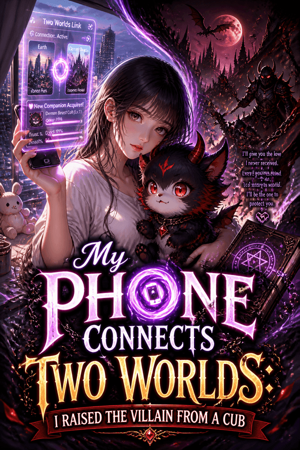 My Phone Connects Two Worlds: I Raised the Villain from a Cub