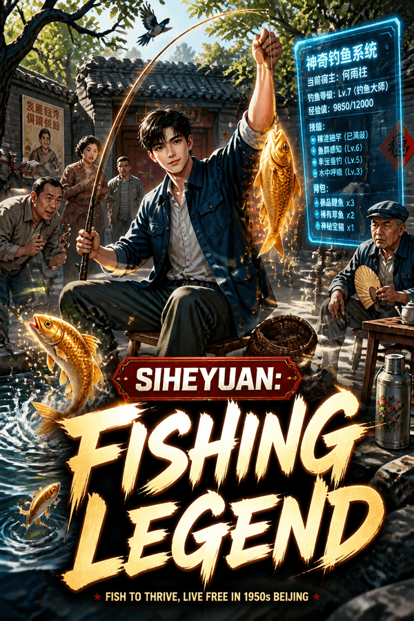 Courtyard Chronicles: The Angler's Tranquil Life