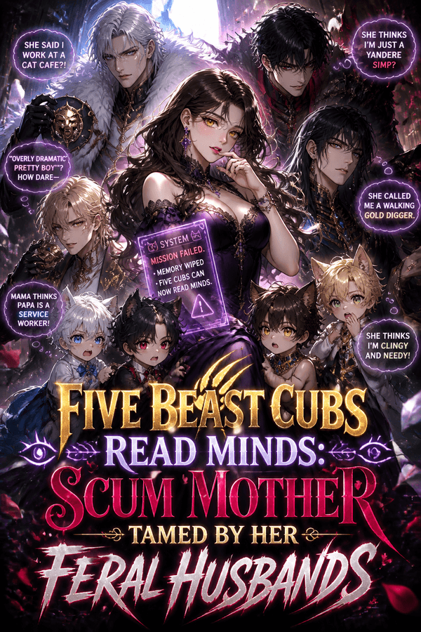 Five Beast Cubs Read Minds: Scum Mother Tamed by Her Feral Husbands