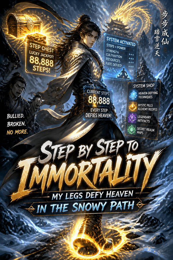 Step by Step to Immortality: My Legs Defy Heaven in the Snowy Path