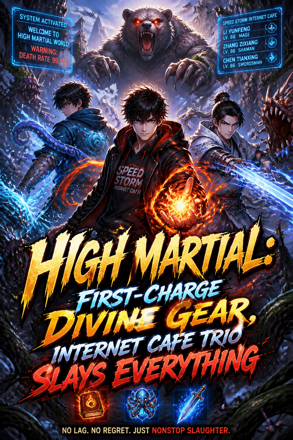 High Martial: First-Charge Divine Gear, Internet Cafe Trio Slays Everything