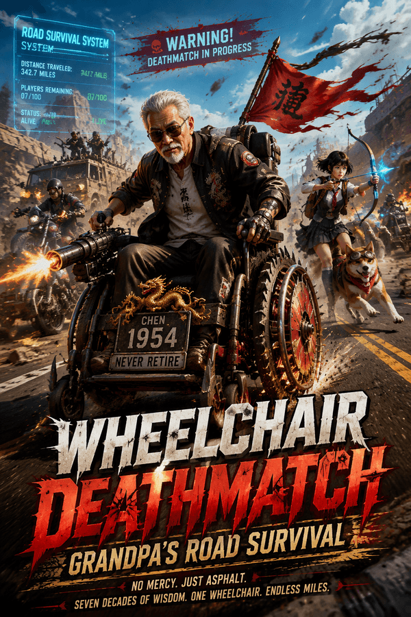 Wheelchair Deathmatch: Grandpa's Road Survival