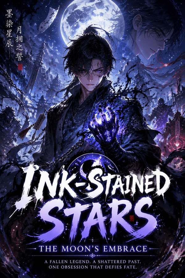Ink-Stained Stars: The Moon's Embrace