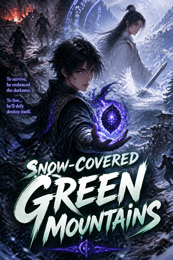 Snow-Covered Green Mountains
