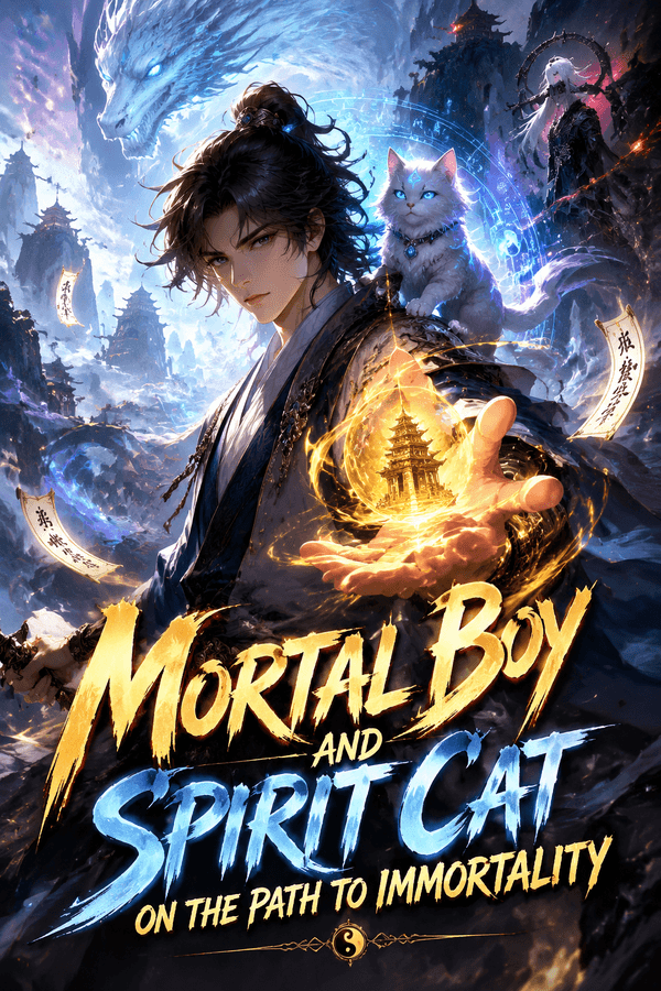 Mortal Boy and Spirit Cat on the Path to Immortality