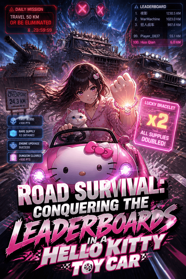 Road Survival: Conquering the Leaderboards in a Hello Kitty Toy Car