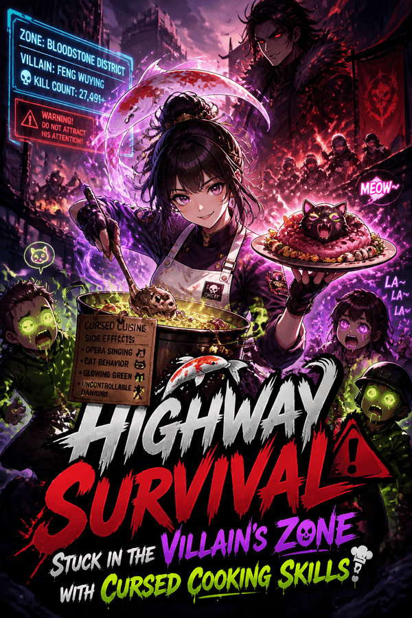 Highway Survival: Stuck in the Villain's Zone with Cursed Cooking Skills!