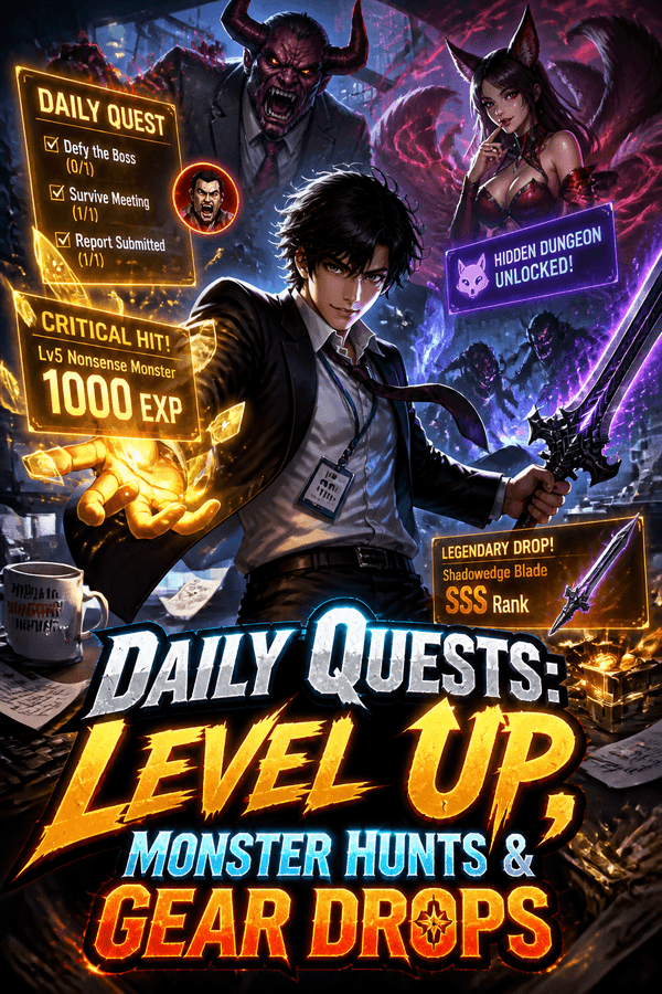 Daily Quests: Level Up, Monster Hunts & Gear Drops