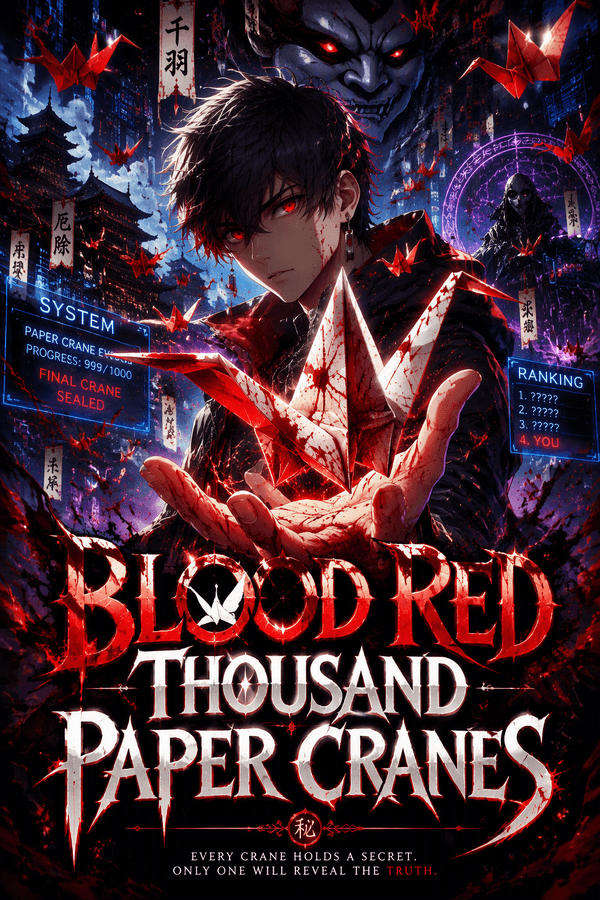 Blood Red Thousand Paper Cranes