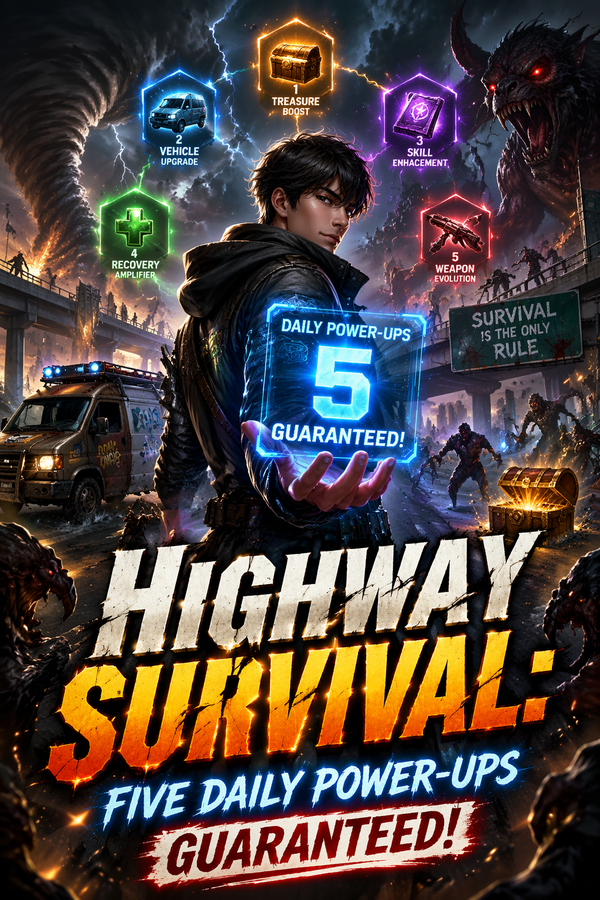 Highway Survival: Five Daily Power-Ups Guaranteed!